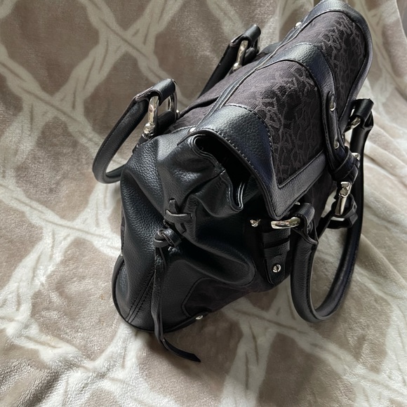 Donna Karan DKNY Monogram Canvas Leather Satchel - Picture 4 of 13